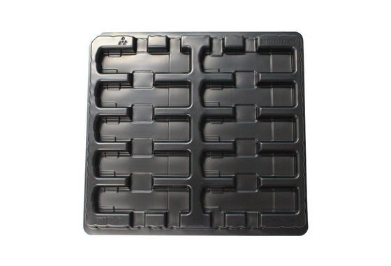 Thermoformed ABS Custom Black Plastic Blister Packs ESD PS Packaging Tray